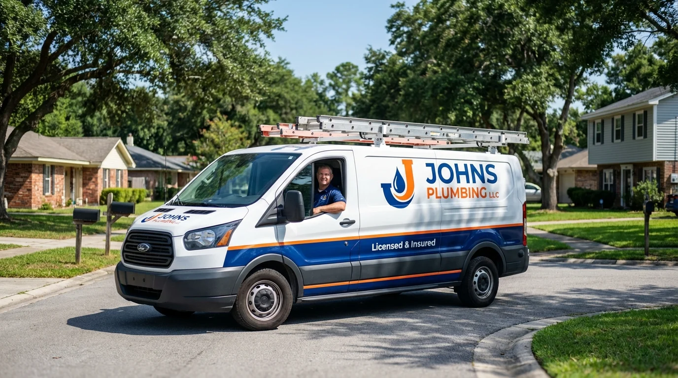 Johns Plumbing LLC service van in Philippi, WV