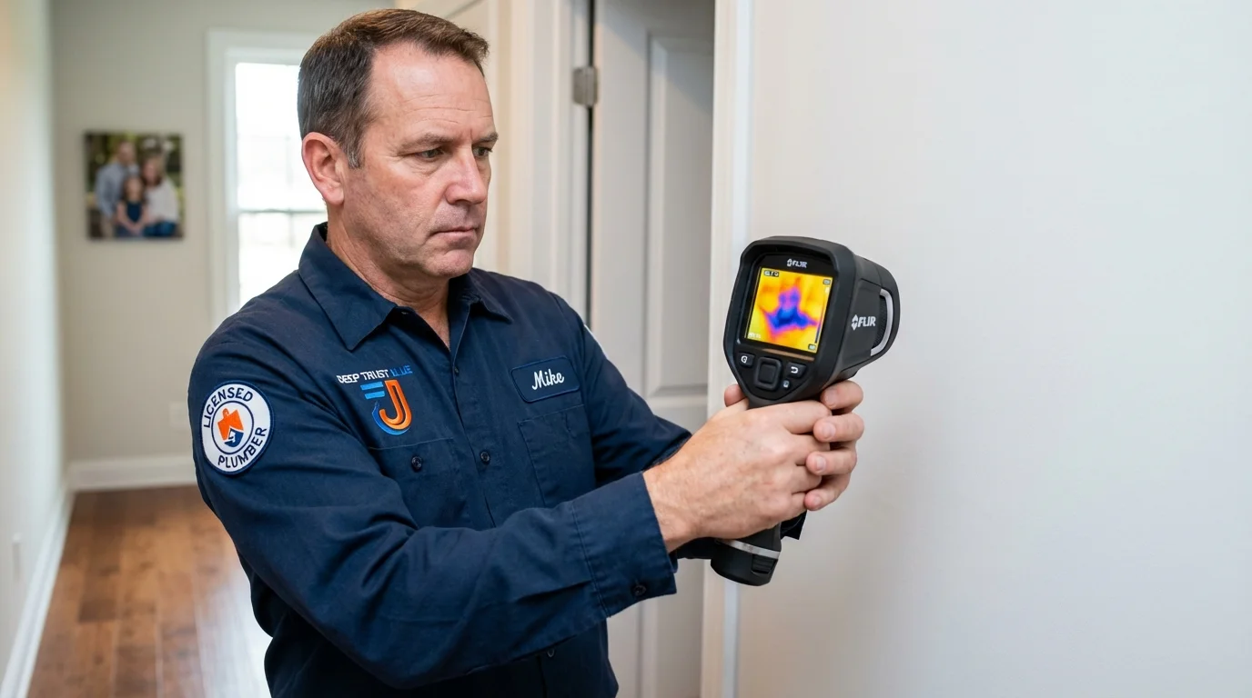 Thermal imaging leak detection by Johns Plumbing LLC in Philippi